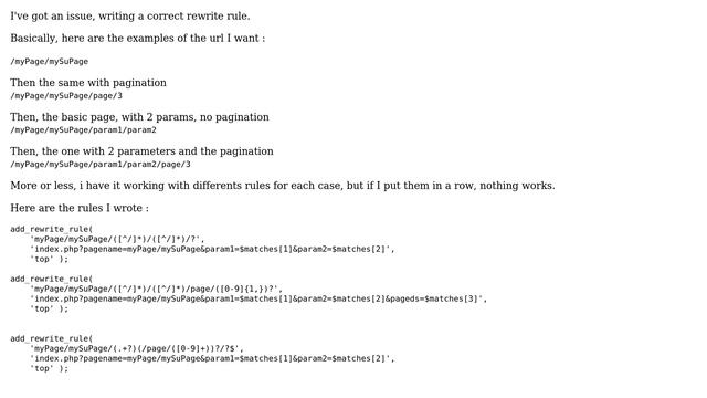 Wordpress: add_rewrite_rule and pagination issue смотреть онлайн