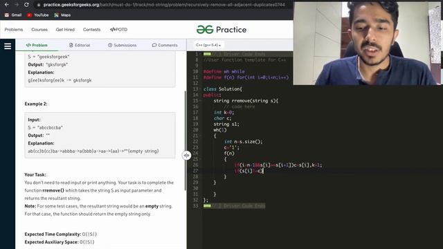 #20 Recursively remove all adjacent duplicates | DSA Interview question | String #5 смотреть онлайн