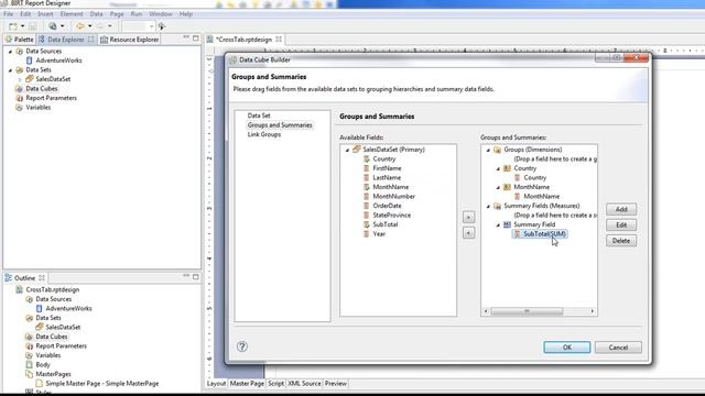 BIRT - Cross Tab Report смотреть онлайн