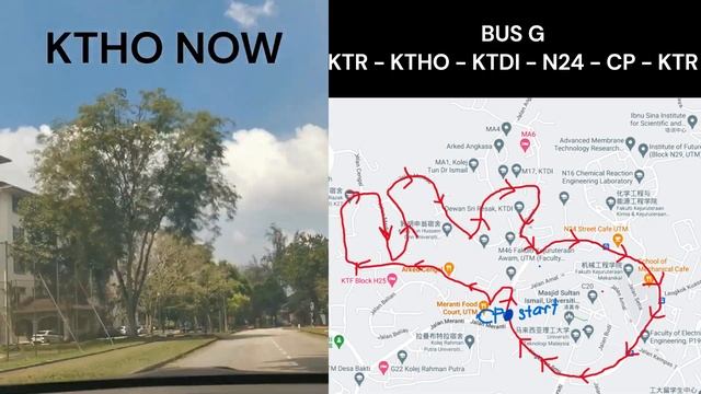 UNIVERSITI TEKNOLOGI MALAYSIA, UTM SHUTTLE BUS G (KTR,KTHO,KTDI - UTM DIGITAL - CP) 马来西亚工艺大学巴士G路线 смотреть онлайн