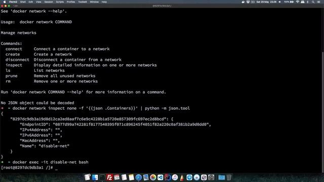 05.f - Disable networking for a containers | Belajar Docker смотреть онлайн