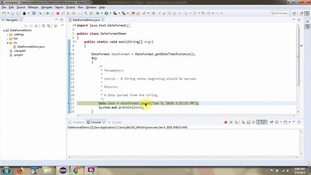 How to use parse(String source) method of java.text.DateFormat class? смотреть онлайн