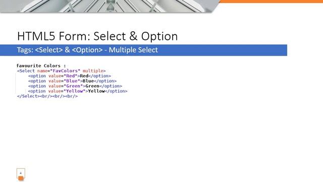 038 HTML5 Combo Box and List Box using Select Tag & Option Tag смотреть онлайн