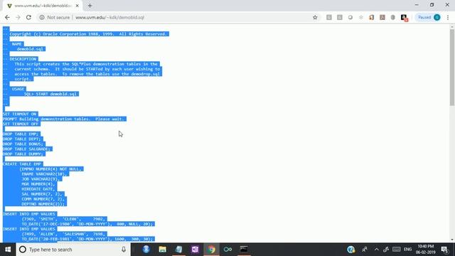 Building Oracle Demo Tables смотреть онлайн