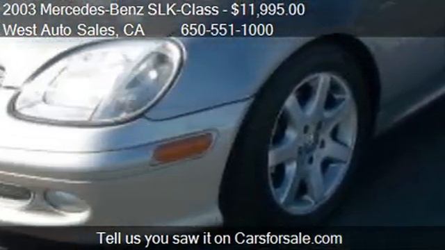 2003 Mercedes-Benz SLK-Class SLK230 Kompressor 2dr Roadster
