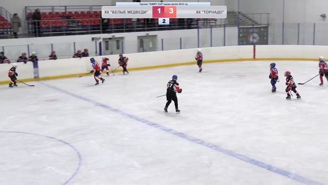 Регулярный турнир "KIMRY CUP" для детей 2012 г.р. ХК "Белые Медведи" и ХК "Торнадо" смотреть онлайн