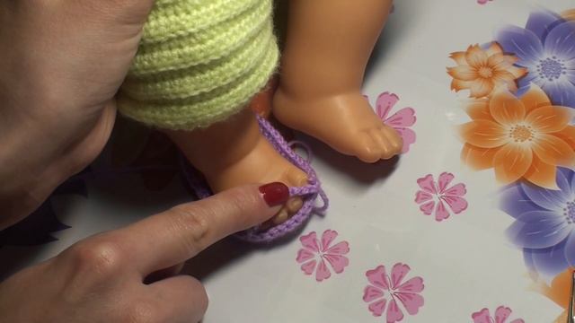 Костюм "Мишутка" на Беби Бон (Baby Born ). МК пинетки сандали (часть 1) смотреть онлайн