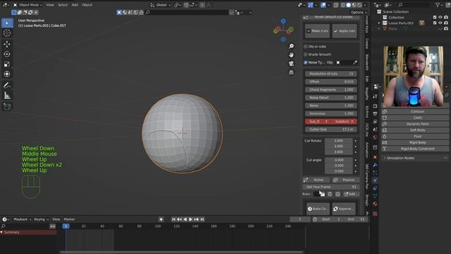 Geometry node-based damage in the form of cell fracture (Cracks Add-on) смотреть онлайн