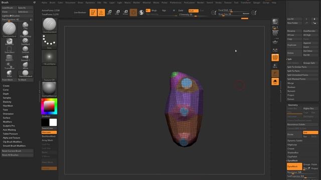 Intro to ZBrush 043 - ZSpheres and ZSketching, fun ways of creating outside of just polygons!! смотреть онлайн