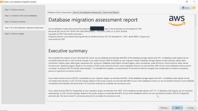 2 AWS SCT - Analyze Relational Database Schema смотреть онлайн