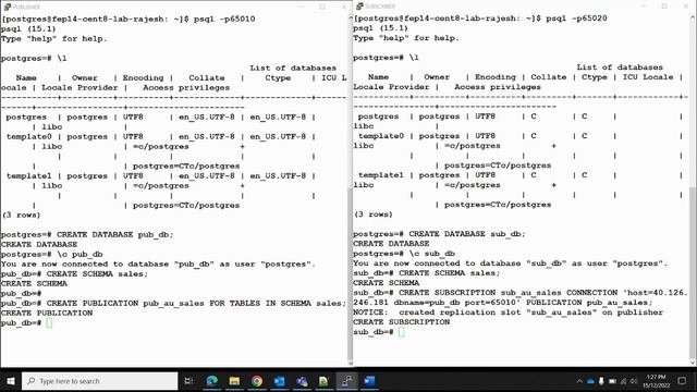 Logical replication enhancements - Tables in schema (demo) смотреть онлайн