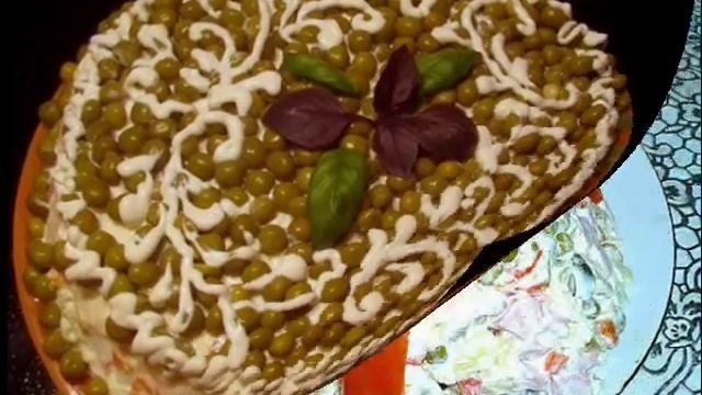 Как украсить салат оливье! Фото украшения салата оливье смотреть онлайн