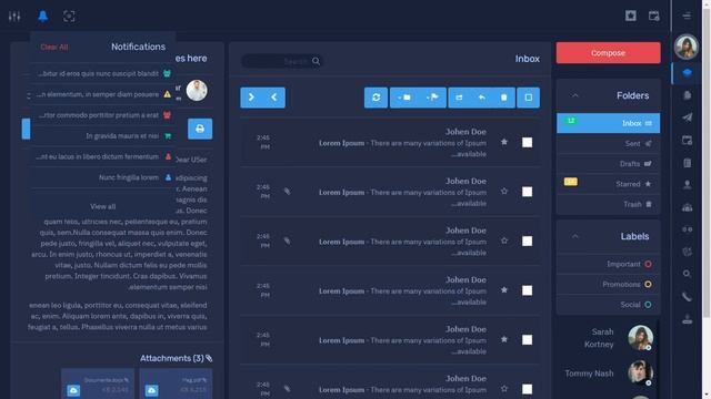 Mailing Bootstrap 4 Admin Dashboard Template with RTL Dark Theme смотреть онлайн