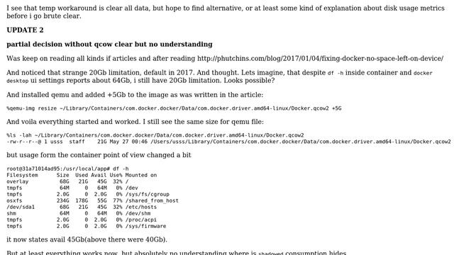 Docker/OSX can't find reason for "no space left on device" смотреть онлайн