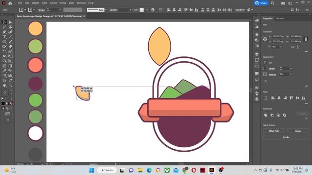 Adobe Illustrator CC Tutorial - How to create a Beautiful Farm Badge Logo #illustrator #logodesign смотреть онлайн