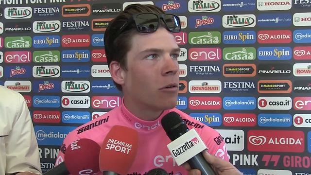 Bob Jungels wears pink after 10th stage of Giro d'Italia 2016 смотреть онлайн