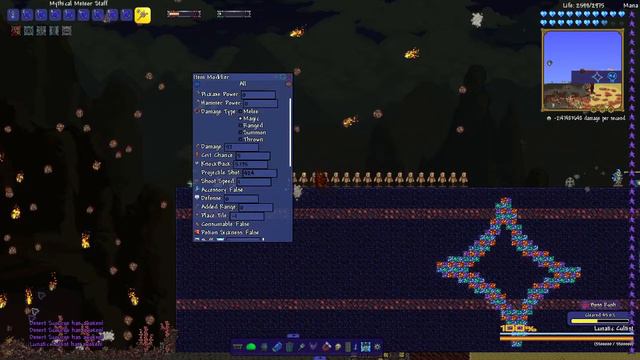 Terraria Supreme Buffed x10 SIZE Meteor Staff vs Calamity Mod Death Mode Boss Rush смотреть онлайн