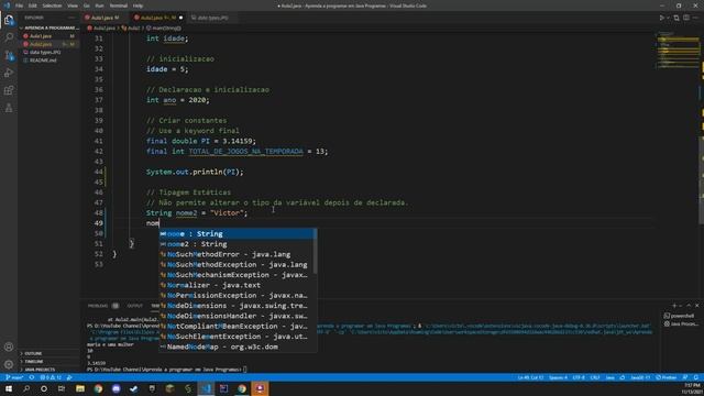 Aprenda a Programar em Java! - Aula 2 - Variáveis e Tipos de Dados (int, double, String, boolean) смотреть онлайн
