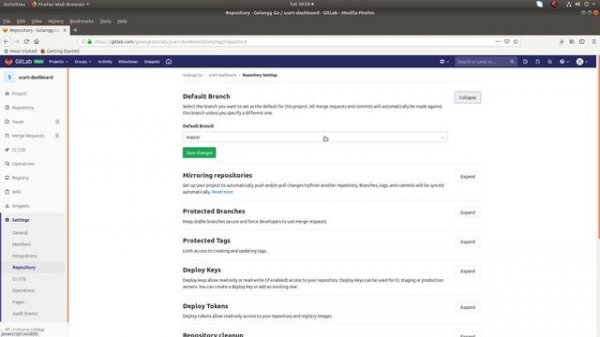 How to Set Default branch in Gitlab