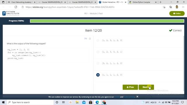 PCAP – Programming Essentials 1 in Python Quizzes Module 3 Test Answers смотреть онлайн