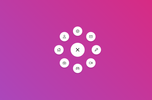 Кольцевое меню. HTML/CSS/JS