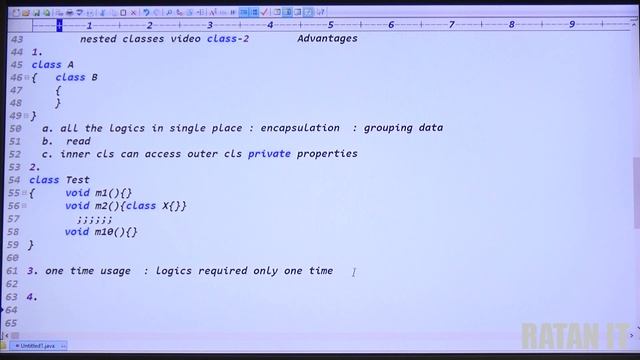 Core java Tutorial || Nested Classes || video-2 || Advantages || By Ratan Sir смотреть онлайн