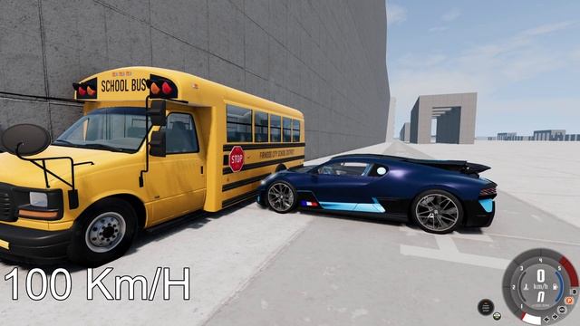 BUGATTI DIVO vs BUS! 300 Km/H CRASH TEST! - BeamNg Drive смотреть онлайн