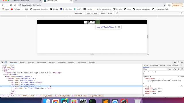 How to clone a BBC header with React and Styled-components(5) - Profile смотреть онлайн