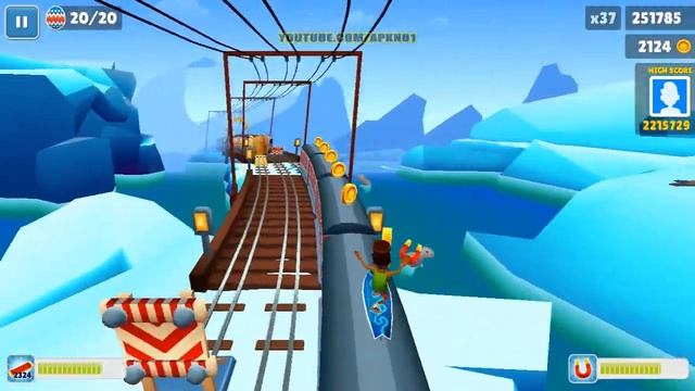 SUBWAY SURFERS GAMEPLAY PC HD 2020 - ICELAND - FRESH WAVE RIDER BOARD смотреть онлайн