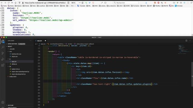 JSON Dashboard Infos - 3 - dashboard avec React смотреть онлайн