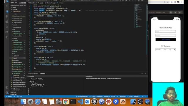 Contacts app using React Native - 3 || CRUD Operations || Hybrid apps смотреть онлайн