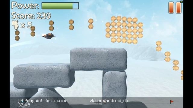Jet Penguin! - Летающий пингвин в Антарктиде на Android(Обзор/Review) смотреть онлайн