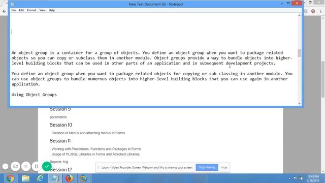 Creating and Using Object Groups - Oracle D2K | Forms & Reports 10g Tutorial Online Training Videos смотреть онлайн