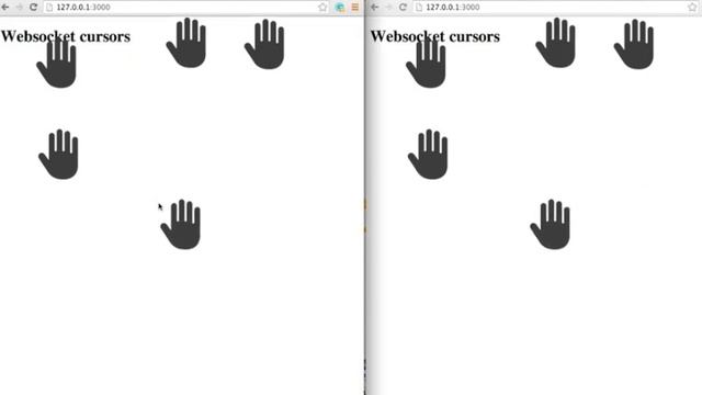 Real time interaction with mouse cursors using Node.js Socket.io смотреть онлайн