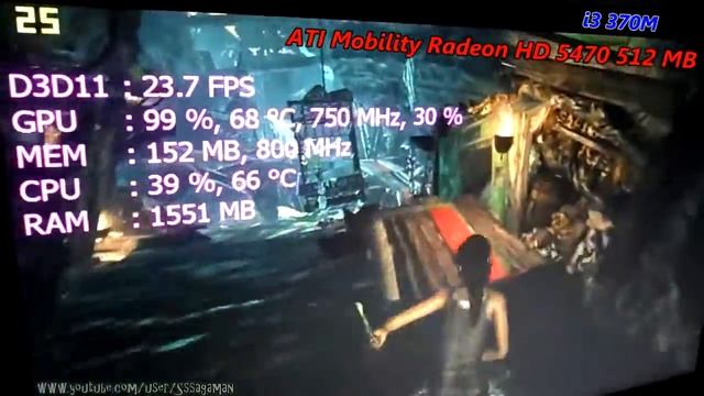 HP ProBook: ATi M. HD 5470 - i3 370M | Gaming test #10: Tomb Raider смотреть онлайн