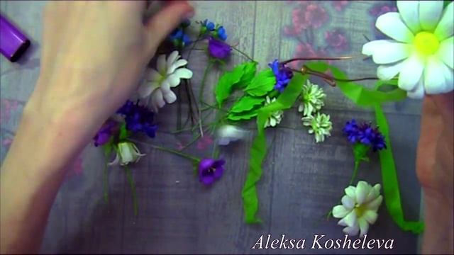 СБОРКА летнего веночка из полевых цветов/МК/6 часть/ПОЛЕВЫЕ ЦВЕТЫ смотреть онлайн