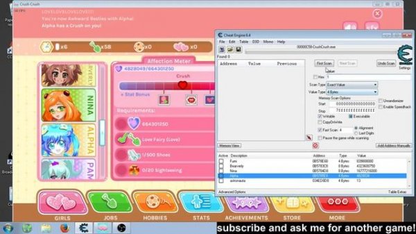crush crush free gifts cheat engine