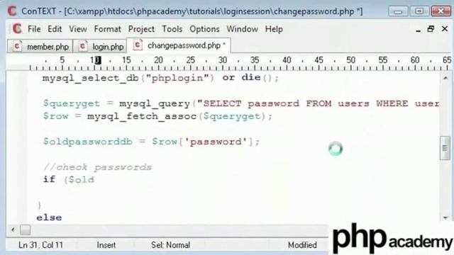 PHP User Password Change Part 2 English смотреть онлайн