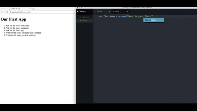 Learn Javascript by Examples: Using the prompt() Method. смотреть онлайн