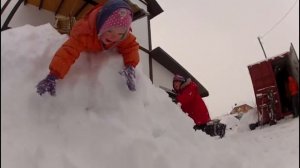 Катаемся на лыжах и на санках Лепим снеговиков