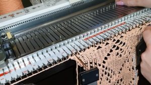 Панчлейс на silver reed sk155 . Красивый край, дорожка для сборки изделия . punchlace