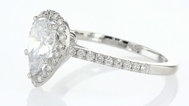 Pear shape solitaire diamond gold engagement ring. смотреть онлайн