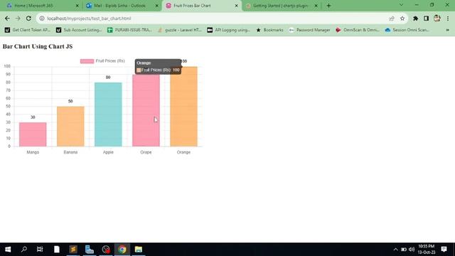 Draw Bar Chart Using Chart JS смотреть онлайн
