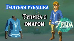 Туника с омаром. Голубая рубашка. The Legend of Zelda Tears of the Kingdom. Nintendo Switch