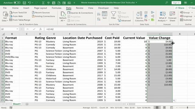 Excel Double Mouse Click Tricks смотреть онлайн