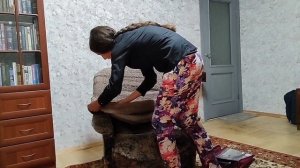 Как надеть еврочехол на кресло