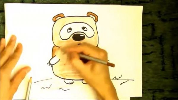 How to draw Winnie the Pooh quick simple drawing