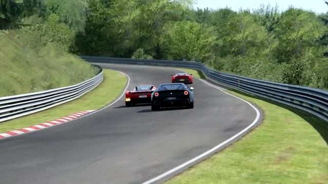 Ferrari F12 TDF vs Ferrari's Cars at Nordschleife смотреть онлайн