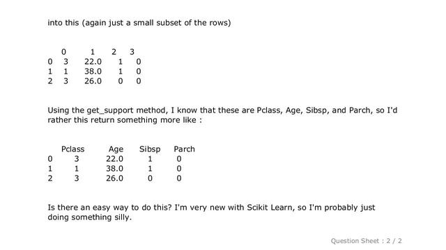 Pandas : Retain feature names after Scikit Feature Selection смотреть онлайн