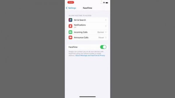 FaceTime Activation Error on iPhone in iOS 15 | Facetime Notification Not Working.